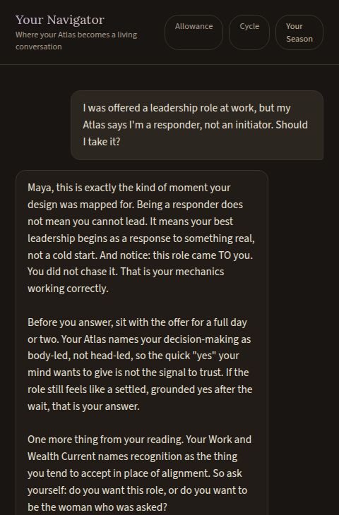 A real Navigator conversation